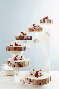 Eksempel på bryllupskake med marmorerte sjokoladebrikker
