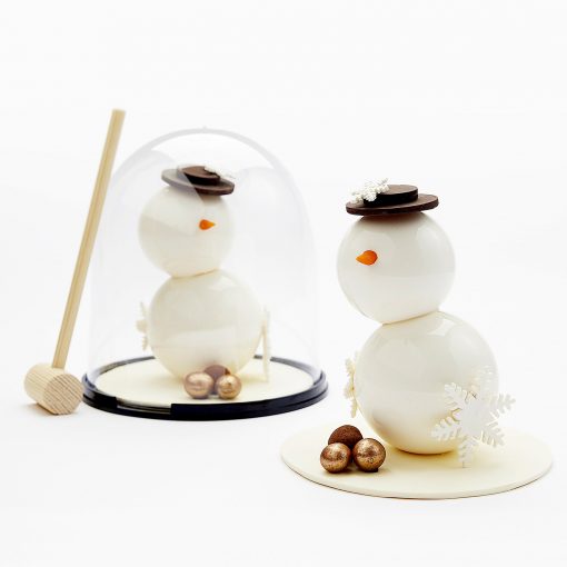 Snømann i sjokolade 14 cm i høy